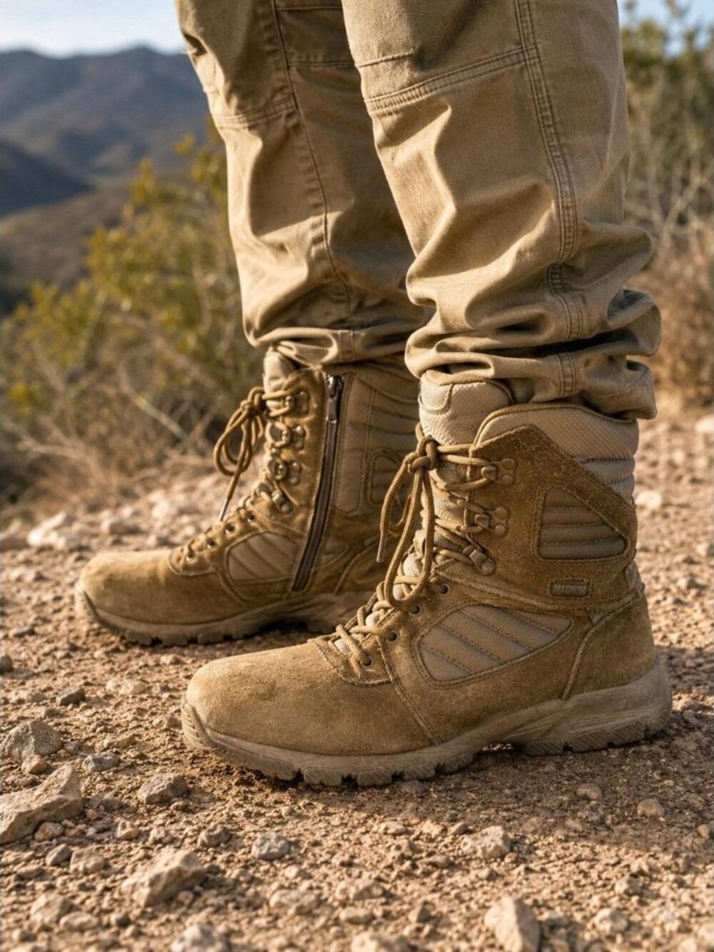 Magnum Response lll Suede Lace-Up Side-Zip Tactical Duty Boots (size 11)